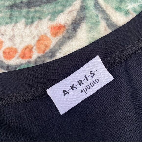 Akris Punto Black Cotton Tank Top Knit Size 6 Minimalist - Picture 5 of 9